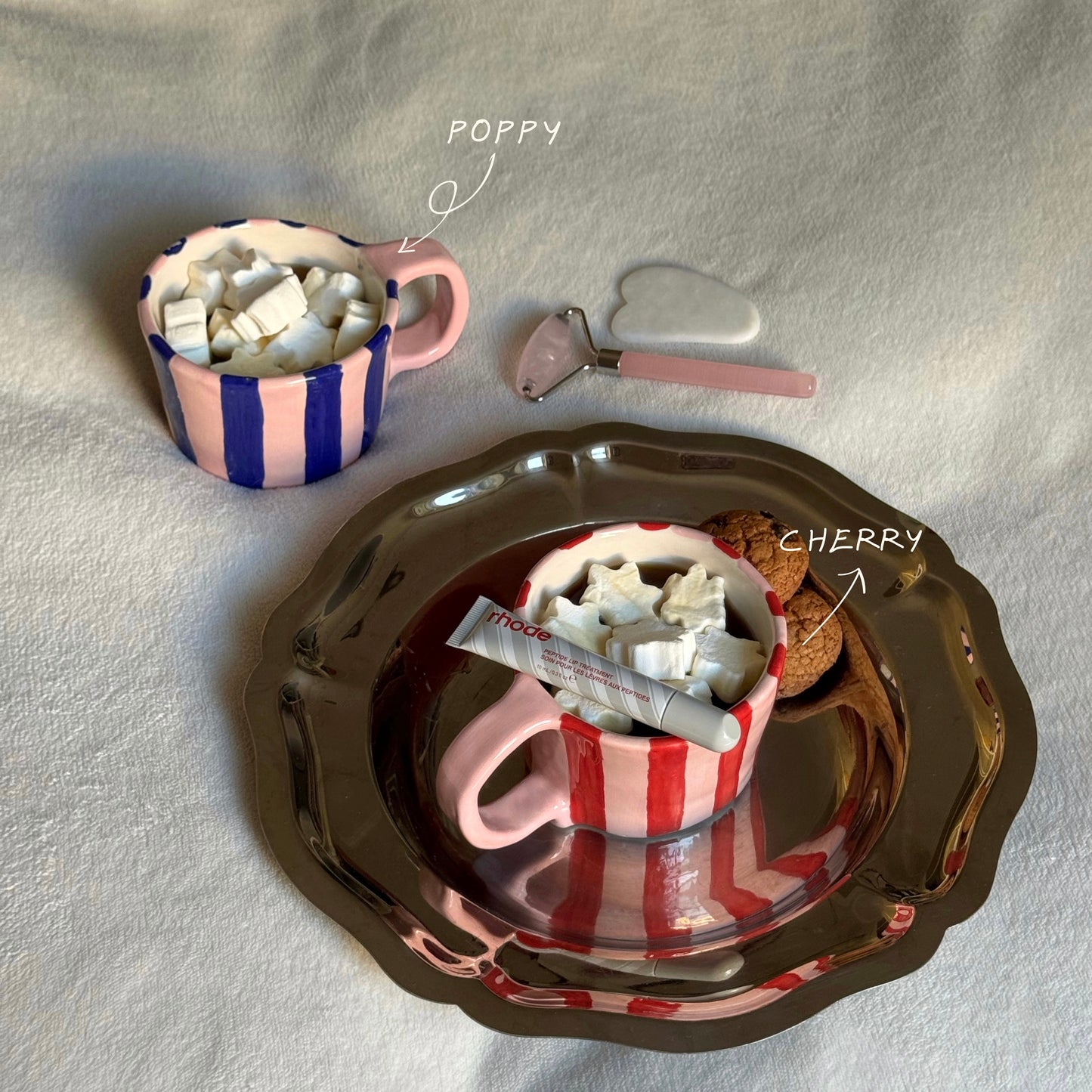 CHERRY AND POPPY MUGS