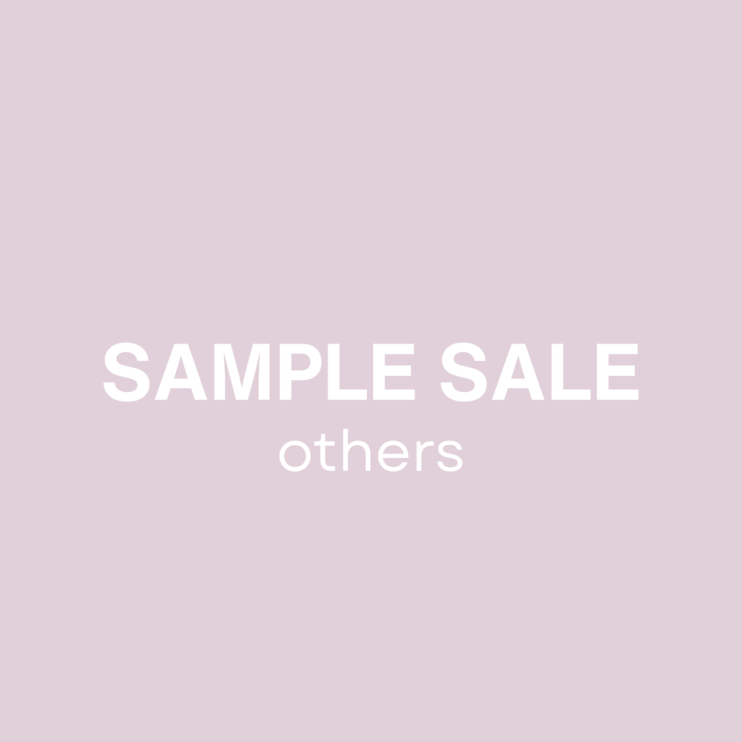 SAMPLE SALE 3